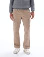 Pantalon cargo straight coton stretch - beige clair