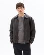 Blouson effet cuir - marron