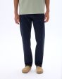 Pantalon 5 poches straight coton stretch - marine