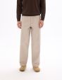 Pantalon chino baggy 100% coton - beige clair