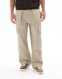 Pantalon cargo baggy 100% coton - beige clair