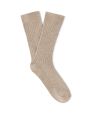 Chaussettes unies côtelées - beige