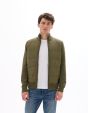Veste blouson en maille milano 100% coton - kaki