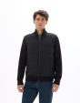 Veste blouson en maille milano 100% coton - Noir