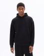 Sweat loose à capuche uni - noir