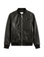 Bomber en cuir - noir