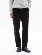 Pantalon chino straight en velour - noir