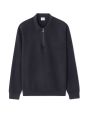 Pull regular col polo zippé - marine