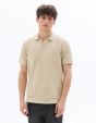 Polo regular en maille gaufrée - beige