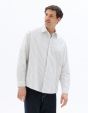 Chemise oversize à rayures 100% coton oxford - gris