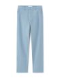 Pantalon chino straight en coton stretch longueur standard - bleu moyen