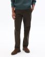 P.01 Pantalon chino straight en coton stretch longueur standard - marron foncé