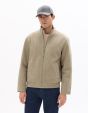 Blouson col montant en laine mélangée - beige