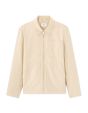 Blouson 100% coton col contrasté - beige