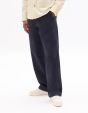 Pantalon chino loose 100% coton - marine