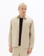 Surchemise overshirt zippée unie - beige