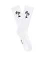 Chaussettes hautes motif palmier - blanche