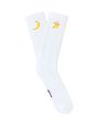 Chaussettes hautes motif banane - blanche