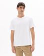 T-shirt boxy col rond 100% coton épais - blanc