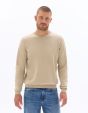K.02 Pull col rond uni en maille fine - beige clair