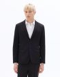 Blazer slim en maille - noir