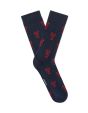 Chaussettes hautes motif homard - marine