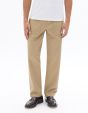 Pantalon straight 100% coton poche plaqué - beige