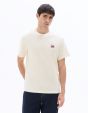 T-Shirt boxy col rond 100% coton imprimé tomate - beige