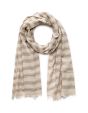 Chèche rayé 100% coton - beige