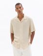 Chemisette relax viscose lin - beige naturel
