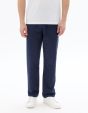 Pantalon relax texturée 100% coton - marine