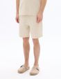Bermuda en maille rayé -  beige
