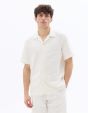 Chemisette regular 100% coton jacquard - blanc