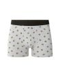 Boxer à motifs ballon de foot en forme d'hamburger - gris chiné