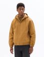 Veste à capuche loose 100% coton - marron