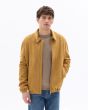 Veste effet daim col bomber - marron