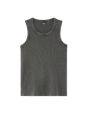 Débardeur slim côtelé et délavé en coton stretch - gris
