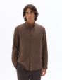 Chemise regular en flanelle 100% coton - marron