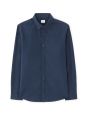 Chemise regular en flanelle 100% coton - bleu marine