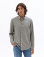 Chemise regular en flanelle 100% coton - gris clair