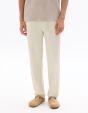 Pantalon 24H loose rayé stretch - blanc