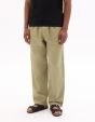 Pantalon relax 100% coton - kaki