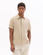 Chemisette regular texturée 100% coton - beige