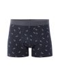 Boxer à motifs aubergines - bleu