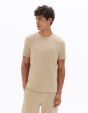 T-shirt regular effet texturé - taupe