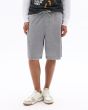 Bermuda jean 100% coton taille élastiquée - gris