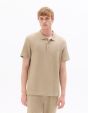 Polo regular effet texturé - taupe