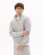 Sweat regular col camionneur en molleton - gris