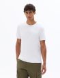 T-shirt regular col rond en jersey glacé - blanc