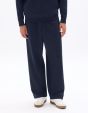 Jogging loose en maille interlock - marine